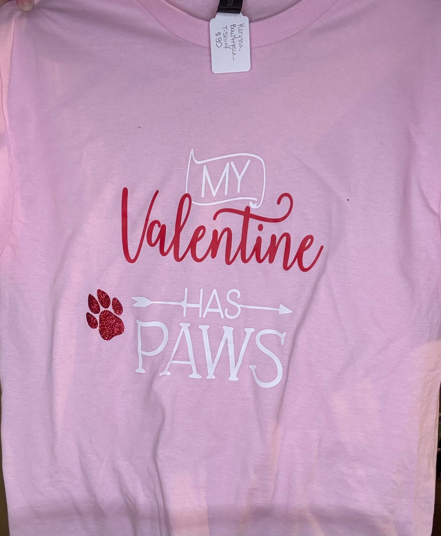 My Valentine Has Paws Valentine T-Shirt